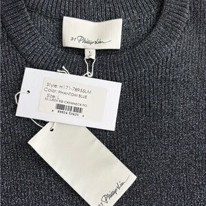 Phillip Lim Rib Metallic Crew Neck